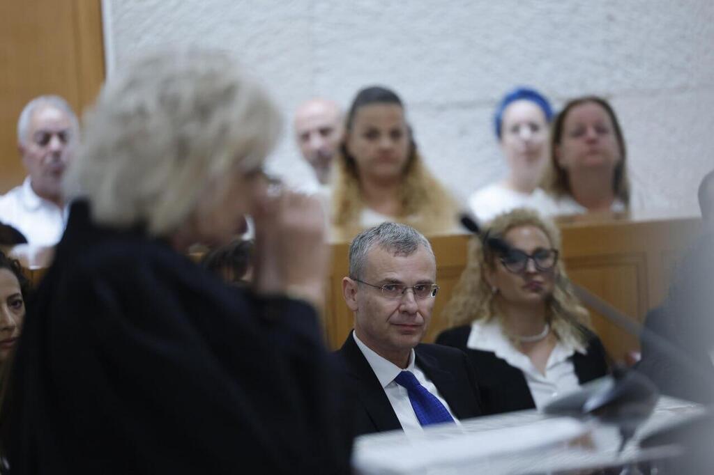 Yariv Levin and Gali Baharav‑Miara, September (Photo: Jonathan Zindel/Flash90) טקס פרישת שופט בית המשפט העליון יוסף אלרון