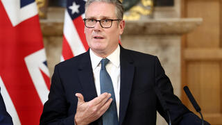 הצהרת נשיא ארה"ב דונלד טראמפ וראש ממשלת בריטניה קיר סטרמר