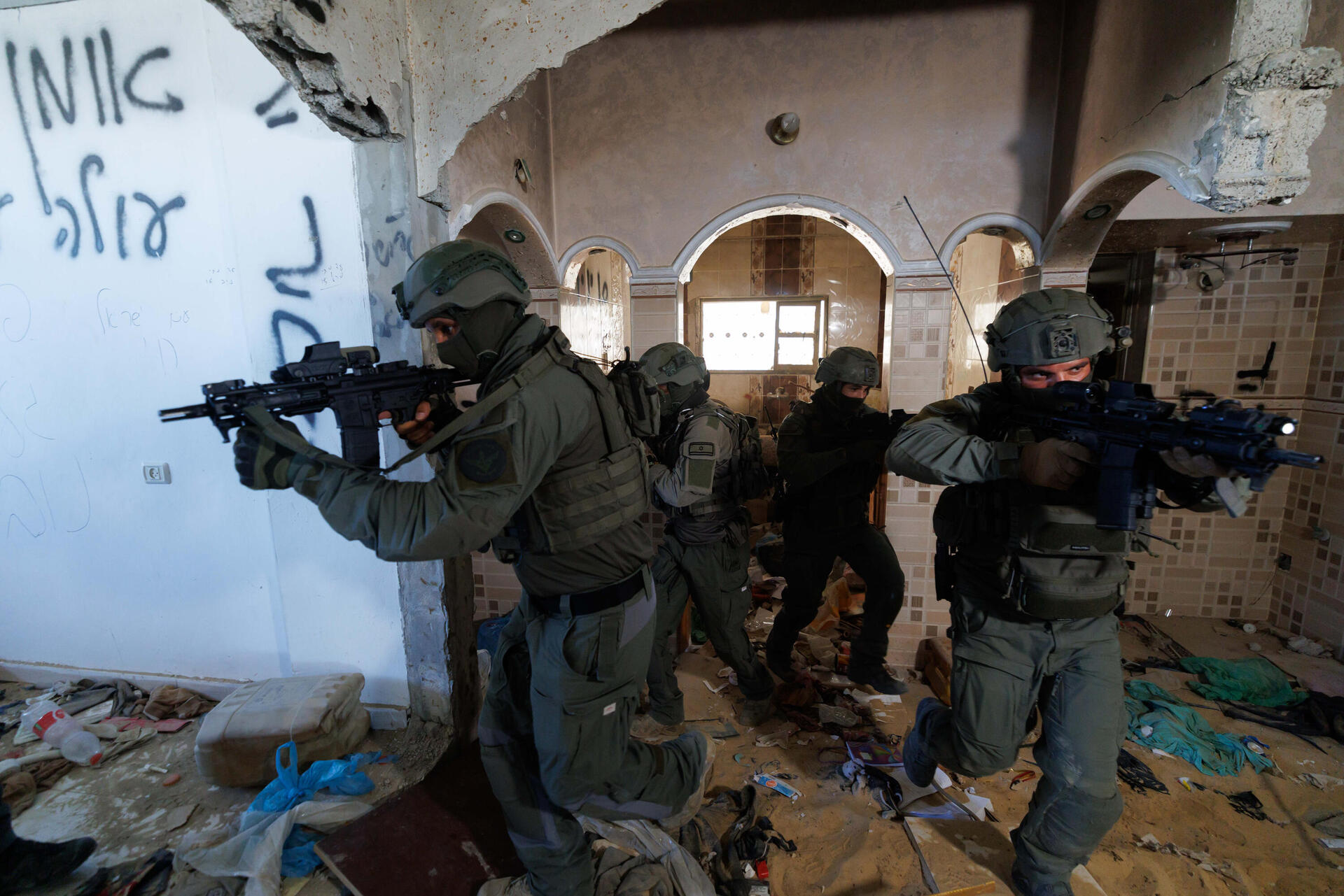 לוחמי יחידת המסתערבים של מג"ב דרום, שפועלים בעזה 