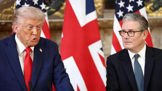 הצהרת נשיא ארה"ב דונלד טראמפ וראש ממשלת בריטניה קיר סטרמר