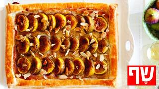 טארט תאנים בקרם שקדים ודבש