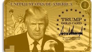 כרטיס גולד קארד עם דיוקנו של טראמפ