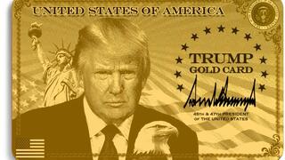 כרטיס גולד קארד עם דיוקנו של טראמפ