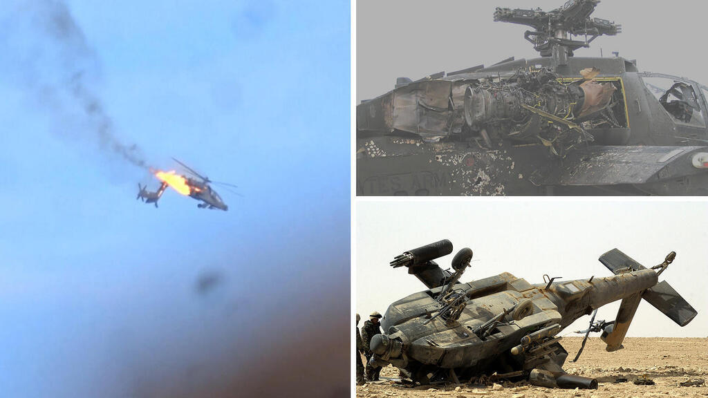 American and Saudi Apache helicopters damaged in Iraq, Yemen and Afghanistan 