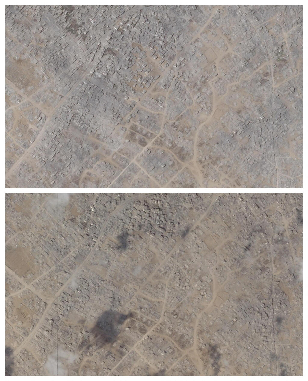 תיעוד לוויין מהעיר עזה