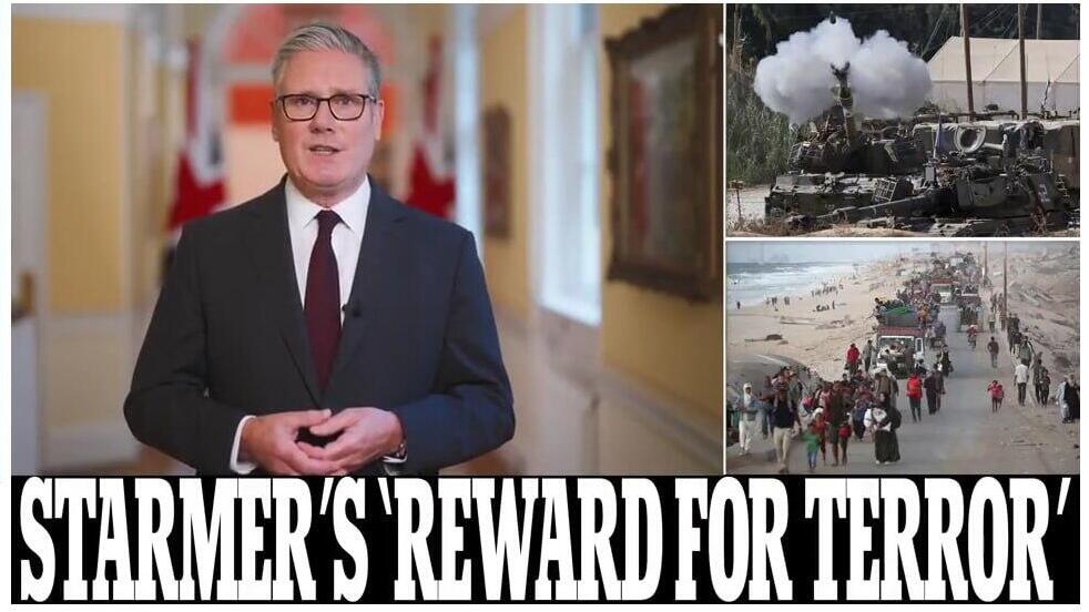 Daily Mail headline after Britain’s recognition of a Palestinian state כותרת הדיילי מייל אחרי הכרזת בריטניה על הכרה במדינה פלסטינית