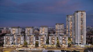 הדמיית מיזם פינוי בינוי ביפו ד' של קבוצת אלמוג