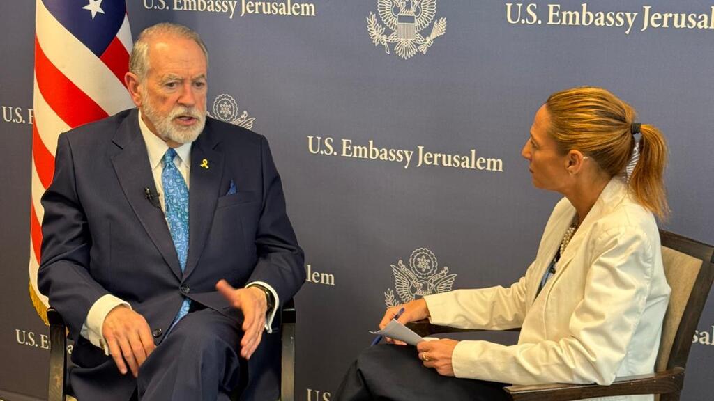 U.S. Ambassador Mike Huckabee with ILTV Executive Editor Maayan Hoffman