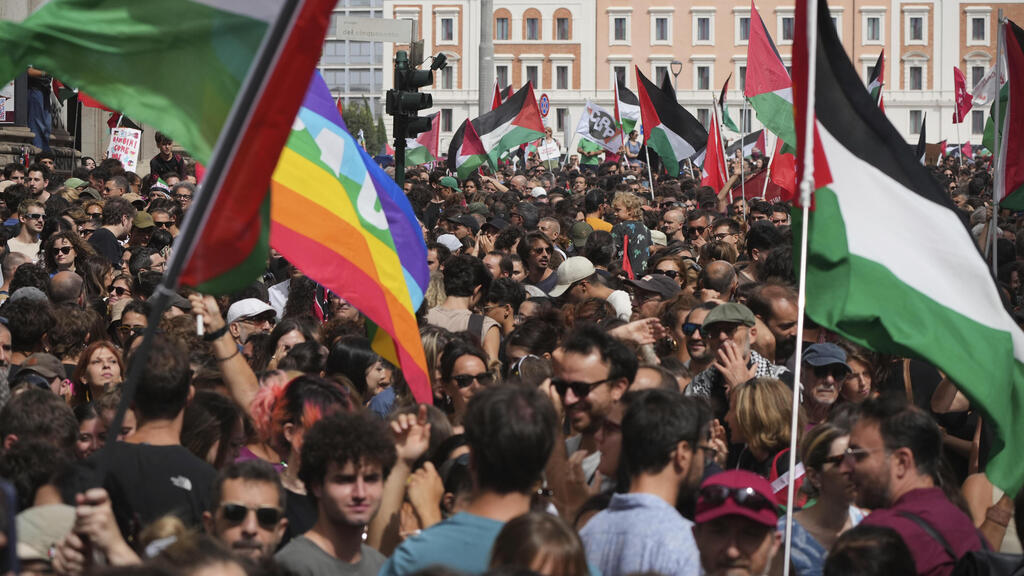 מחאה פרו-פלסטינית בנאפולי 