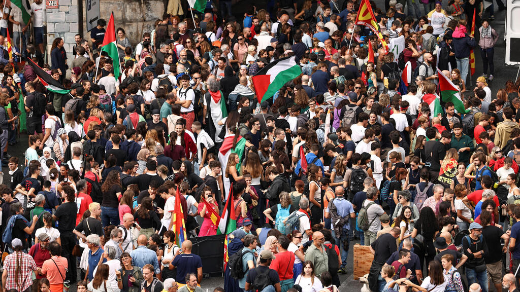 מחאה פרו-פלסטינית בגנואה 