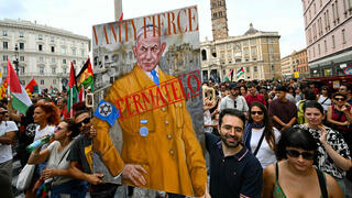 הפגנה פרו פלסטינית ברומא