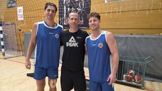 בני יחד עם ברנר ואריאל באימון