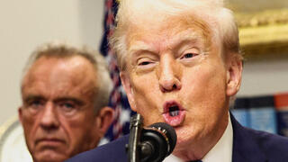 נשיא ארה"ב דונלד טראמפ ושר הבריאות האמריקני רוברט פ. קנדי ג'וניור