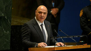 נשיא לבנון ג'וזף עאון נואם בעצרת הכללית של האו"ם