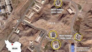 תמונת לוויין שמראה בנייה חדשה באתר בפרצ'ין