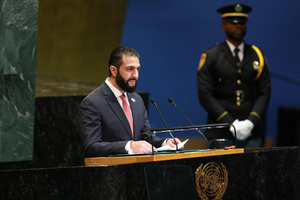 אל ג'ולני, נשיא סוריה, בעצרת הכללית של האו"ם בניו יורק