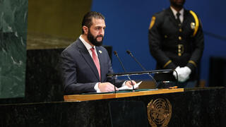 אל ג'ולני, נשיא סוריה, בעצרת הכללית של האו"ם בניו יורק