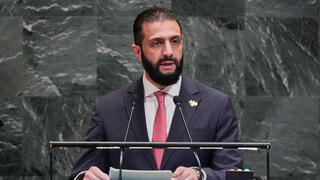 אל ג'ולני, נשיא סוריה, בעצרת הכללית של האו"ם בניו יורק