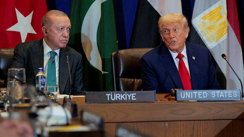 נשיא ארה"ב דונלד טראמפ ונשיא טורקיה רג'פ טאיפ ארדואן בעצרת האו"ם