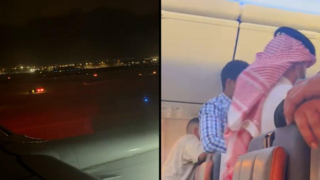 תיעוד מנחיתת המטוס שנחת נחיתת חירום בסעודיה ובו אזרחים ישראלים 