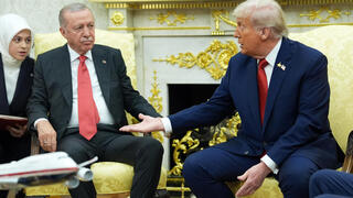 נשיא ארה"ב דונלד טראמפ עם נשיא טורקיה רג'פ טאיפ ארדואן