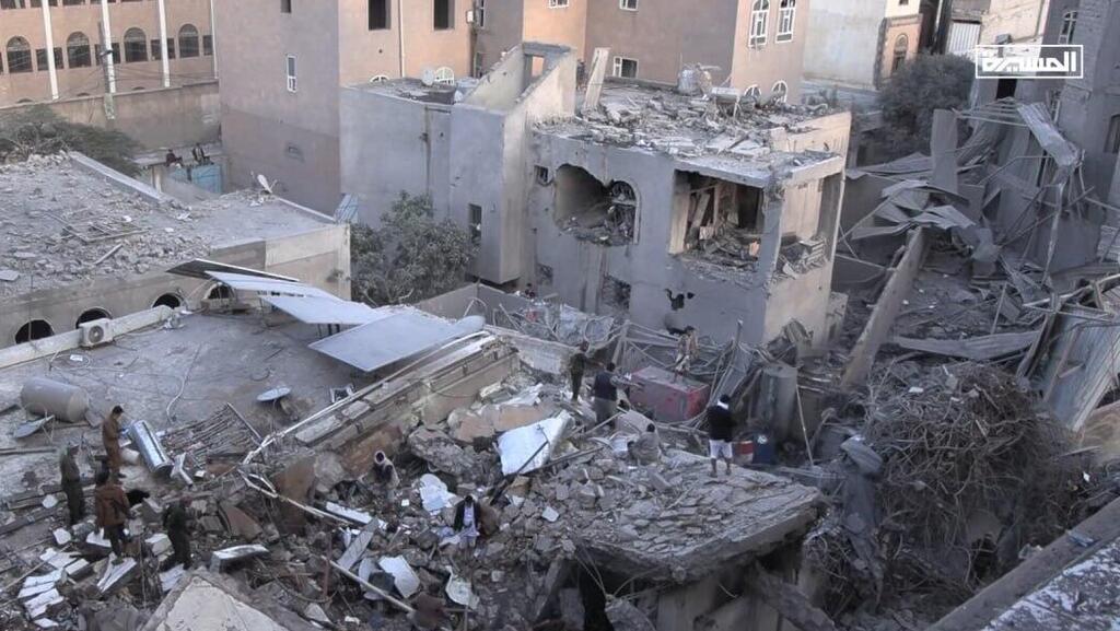 הנזקים בצנעא לאחר התקיפה