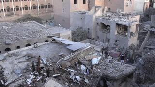 הנזקים בצנעא לאחר התקיפה