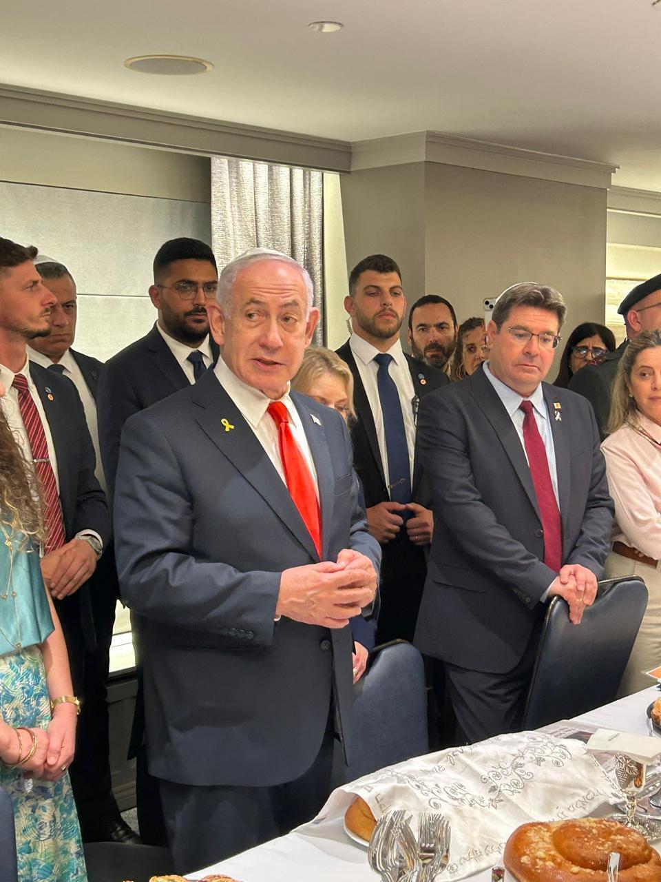 ראש הממשלה בנימין נתניהו בקבלת שבת בקונסוליה הישראלית בניו יורק