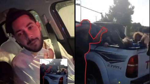 Freed hostage Eliya Cohen and footage of his abduction