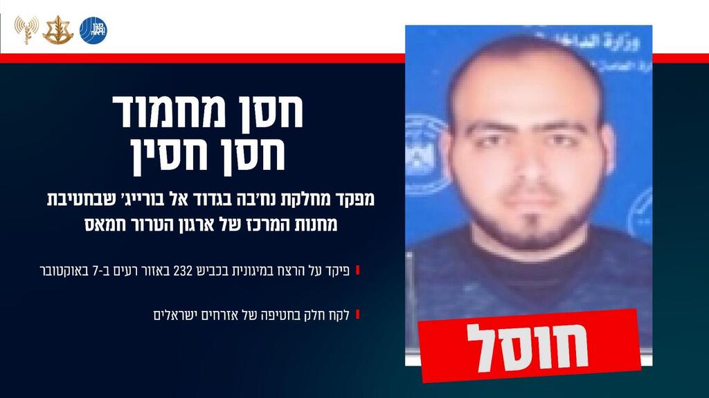 צה"ל ושב"כ חיסלו את המחבל חסן מחמוד חסן חסין שפיקד על הרצח במיגונית 232 באזור רעים