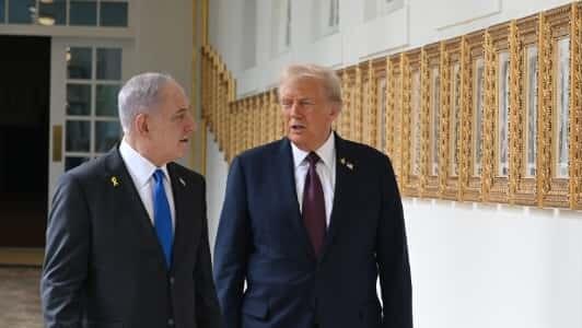  נתניהו וטראמפ בבית הלבן