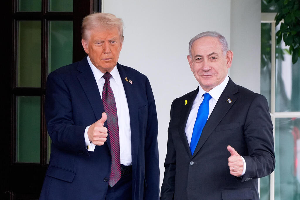 נתניהו וטראמפ בבית הלבן