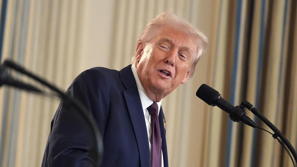  טראמפ ונתניהו במסיבת עיתונאים בבית הלבן