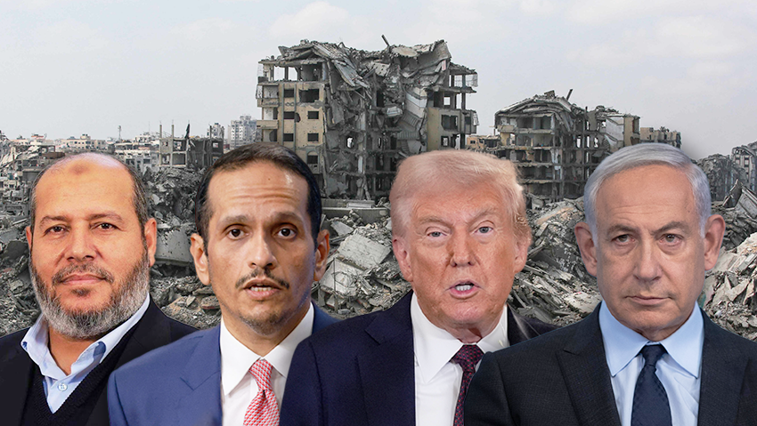 בנימין נתניהו, דונלד טראמפ, מוחמד אל תאני, חליל אל-חיה