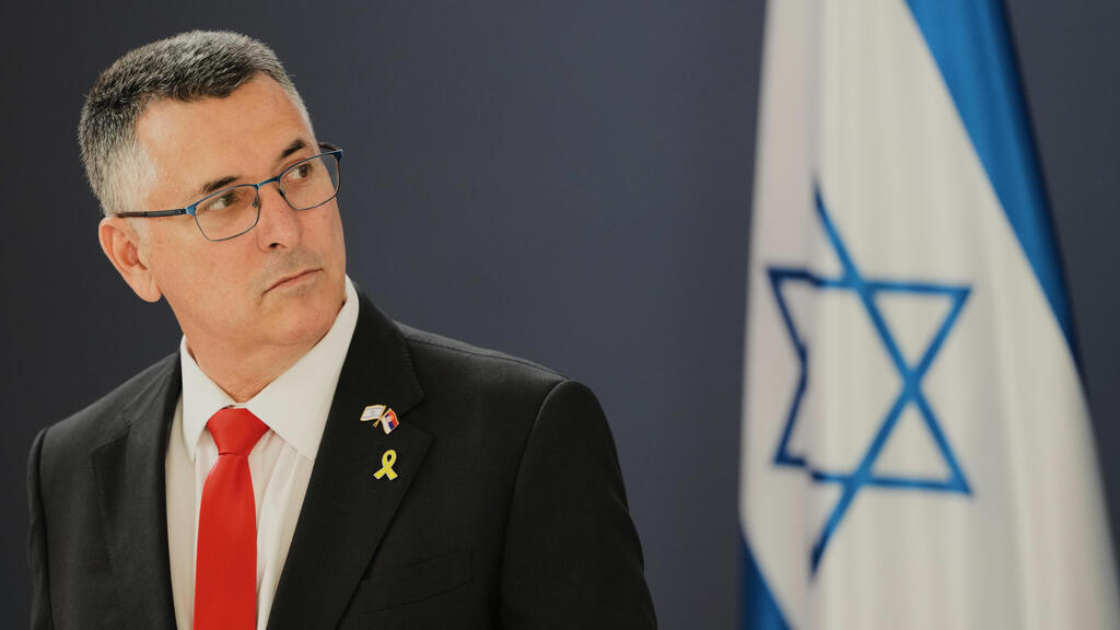 Foreign Minister Gideon Sa’ar (Photo: AP Photo/Darko Vojinovic) גדעון סער נפגש עם מרקו ג׳וריץ׳