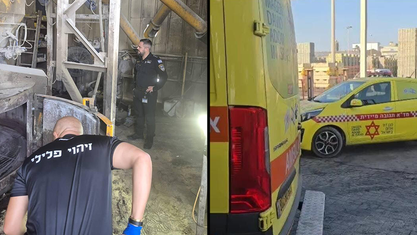 עובד זר נפל לתוך מערבל בטון ונהרג במקום