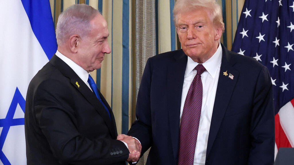 נתניהו וטראמפ במסיבת עיתונאים בבית הלבן