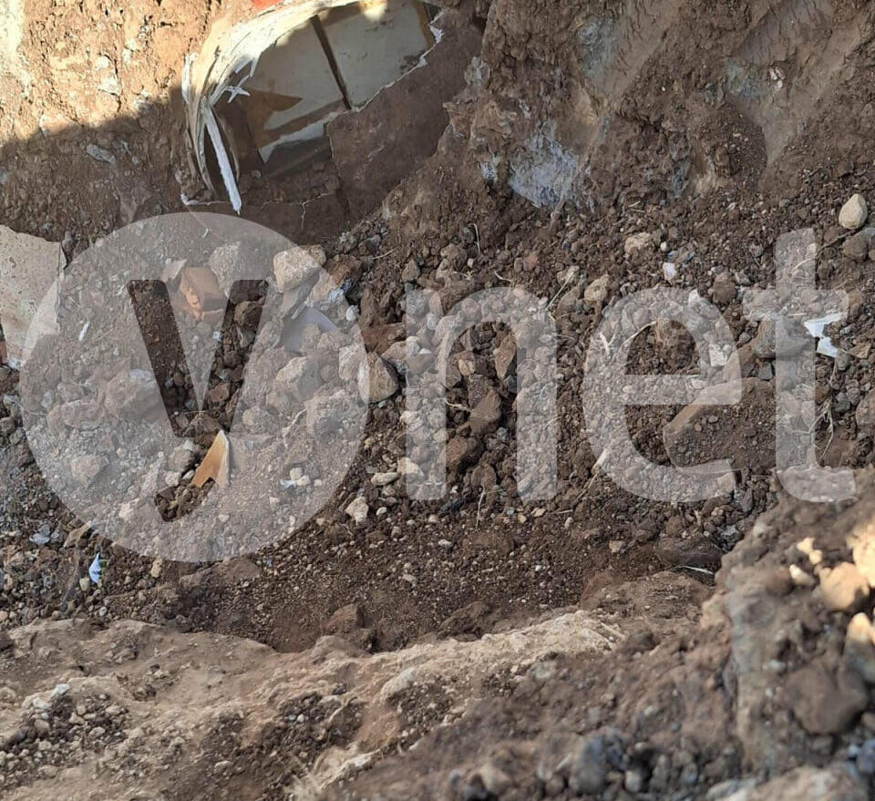 חומרי נפץ שהטמין חיזבאללה באזור כפר ע'גר בגבול לבנון