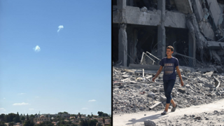 הריסות בשכונת זייתון בעיר עזה, יירוטים מעל אשדוד