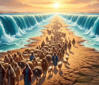 בני ישראל חוצים את ים סוף