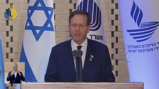 יצחק הרצוג בטקס אזכרה לחללי מלחמת יום הכיפורים בהר הרצל