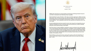 מכתב התודה של הנשיא טראמפ למטה משפחות החטופים