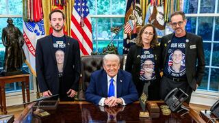 אורנה ורונן נאוטרה, הוריו של החלל החטוף עומר נאוטרה, בפגישה עם טראמפ בבית הלבן 