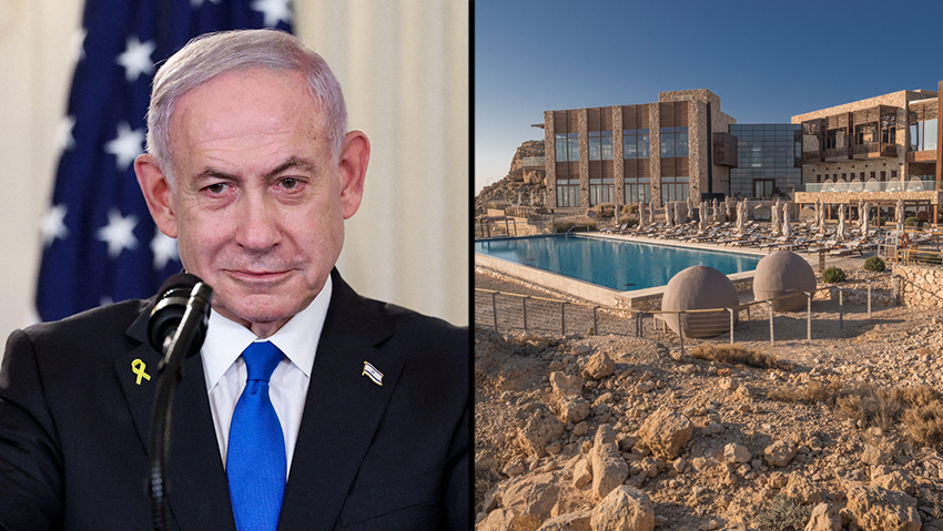 מלון בראשית, נתניהו וטראמפ במסיבת עיתונאים בבית הלבן