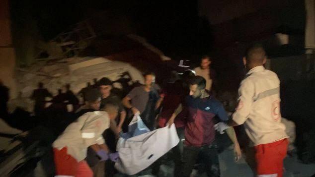 הבית שהופצץ במרכז העיר עזה