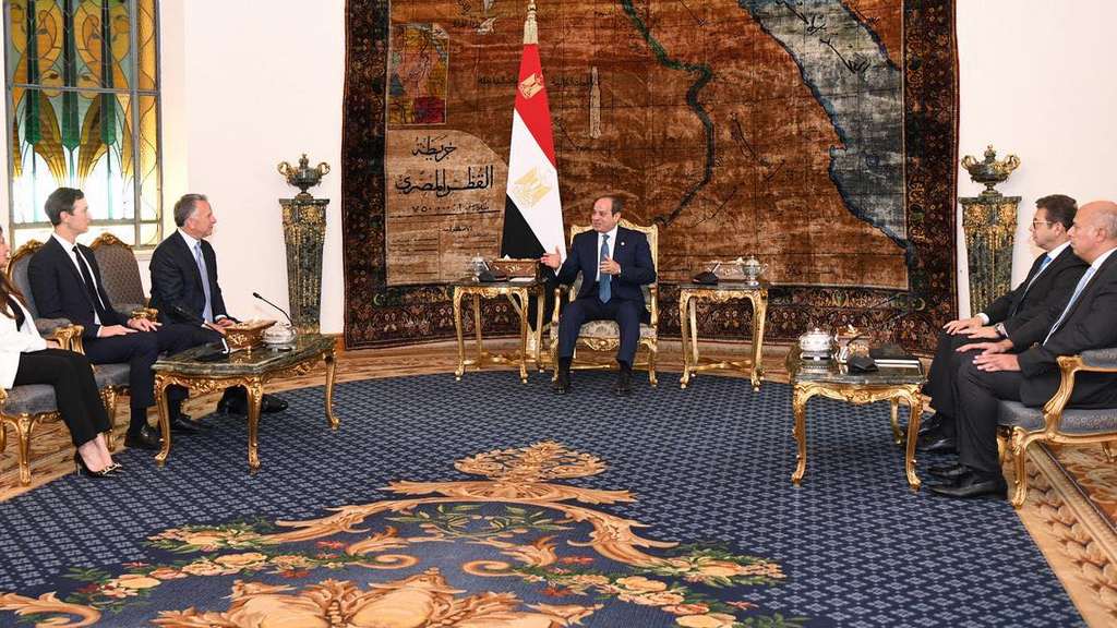 הפגישה של נשיא מצרים עבד אל-פתאח א-סיסי עם ויטקוף וקושנר