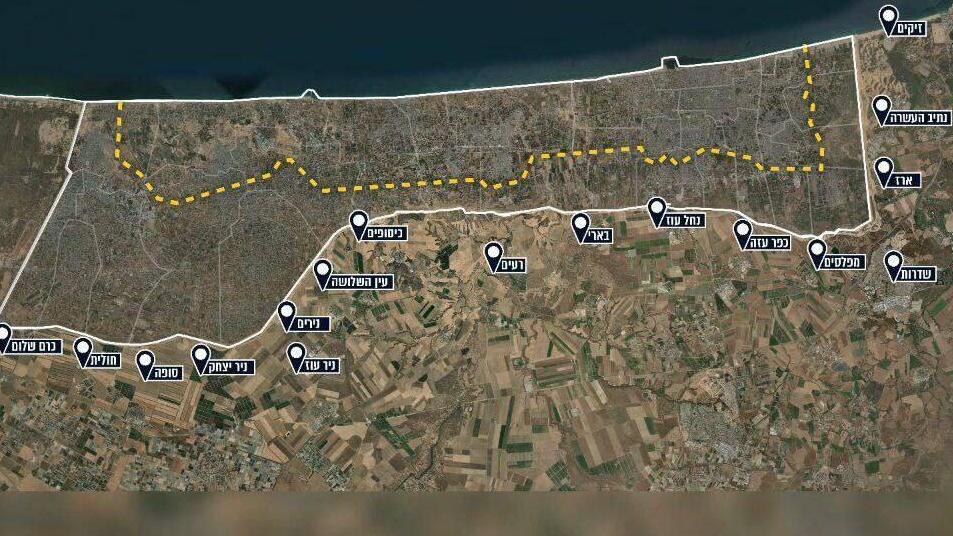 מפת הקו הצהוב שדו"צ הציג בתדרוך