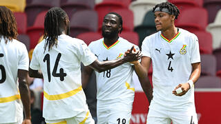 שחקני גאנה חוגגים