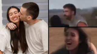 נועה ארגמני ואבינתן אור במהלך החטיפה ואחרי השחרור