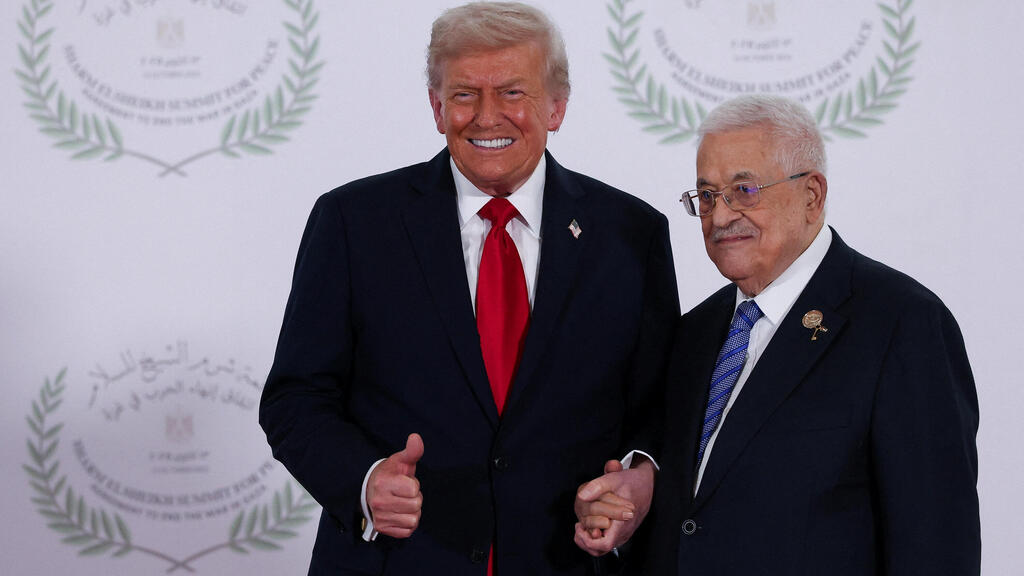 נשיא ארה"ב עם יו"ר הרשות הפלסטינית אבו מאזן פסגה שארם א-שייח מצרים